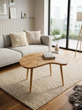 Handcrafted Oak Coffee Table – Freeform Table with Epoxy Coffee Pattern